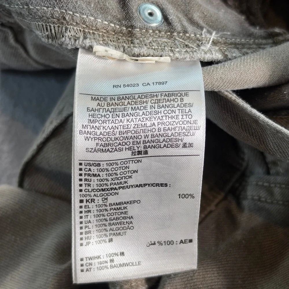 Banana Republic Slim Fit Pants Mens 33x34 Khaki Beige Cotton Chino Casual Preppy